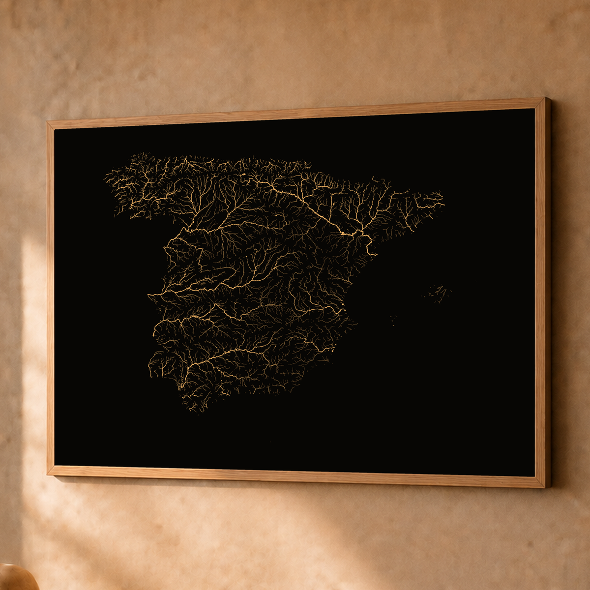 Beautiful Rivers — Espanha — Cobre, Fine art emoldurado · 60 × 80 cm, Natural · Sem margem