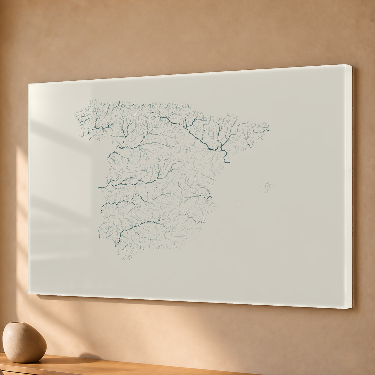 Beautiful Rivers — Espanha — Natural e luminosa, Acrílico · 40 × 60 cm, Sem margem