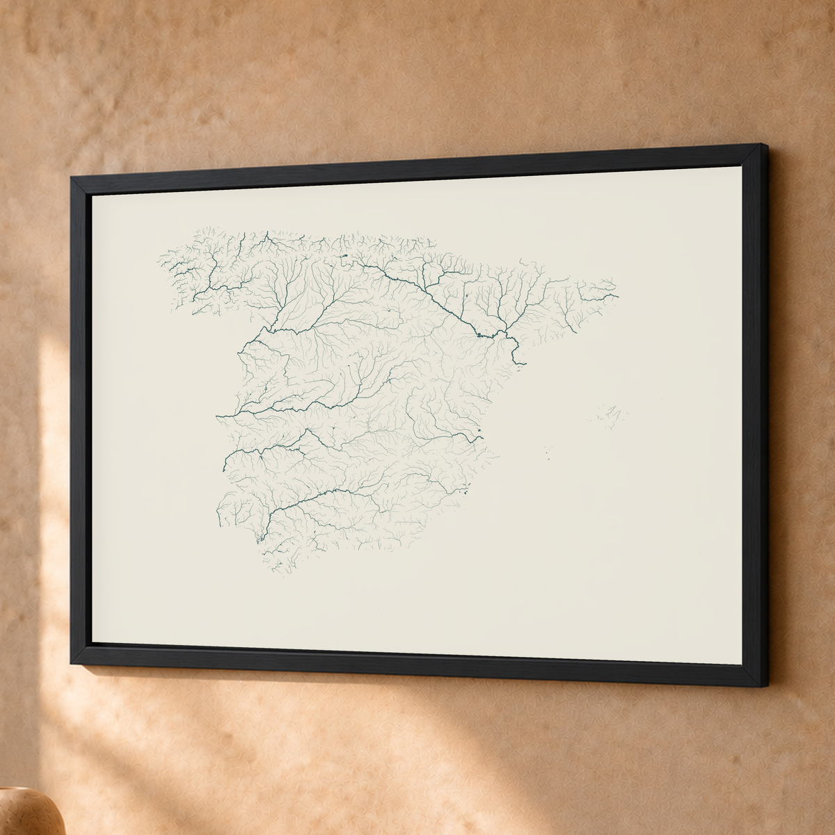 Beautiful Rivers — Espanha — Natural e luminosa, Fine art emoldurado · 30 × 40 cm, Preto · Sem margem