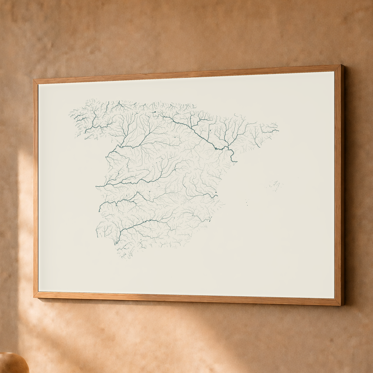 Beautiful Rivers — Espanha — Natural e luminosa, Fine art emoldurado · 45 × 60 cm, Natural · Sem margem