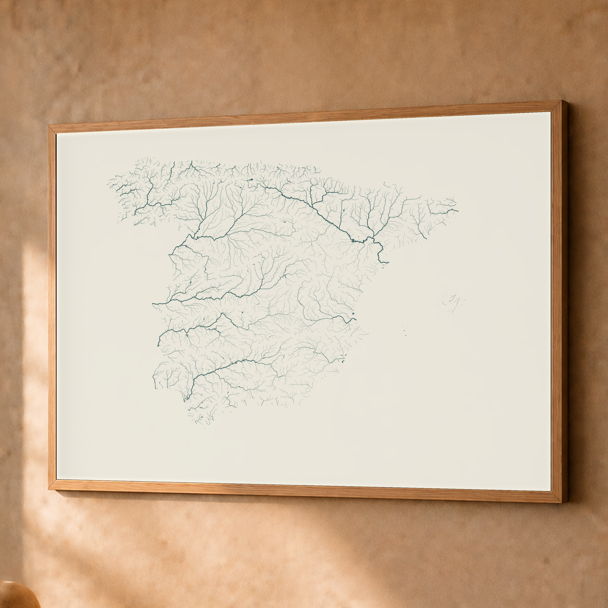 Beautiful Rivers — Espanha — Natural e luminosa, Fine art emoldurado · 60 × 80 cm, Natural · Sem margem