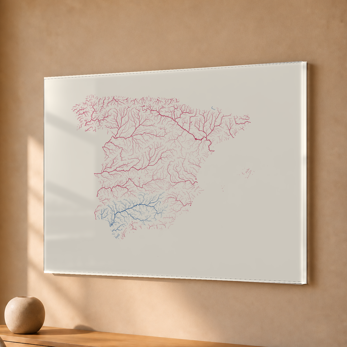 Beautiful Rivers — Espanha — Risografia, Acrílico · 30 × 40 cm, Sem margem