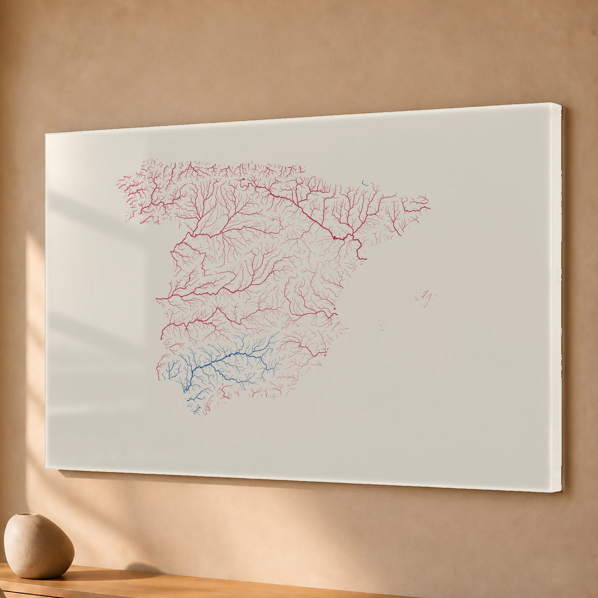 Beautiful Rivers — Espanha — Risografia, Acrílico · 40 × 60 cm, Sem margem