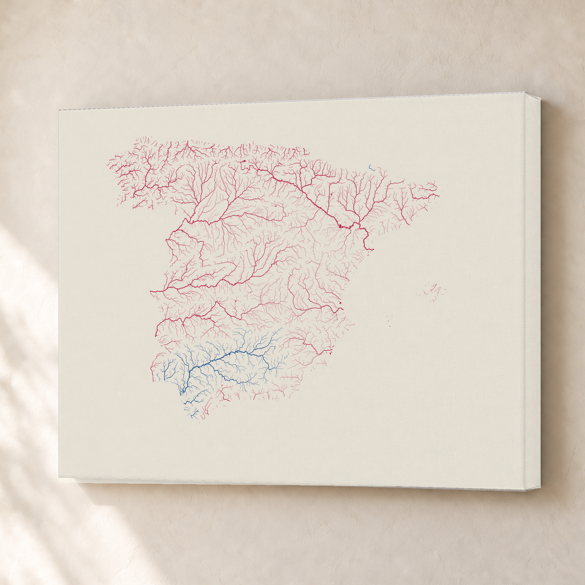 Beautiful Rivers — Espanha — Risografia, Canvas · 30 × 40 cm, Sem margem
