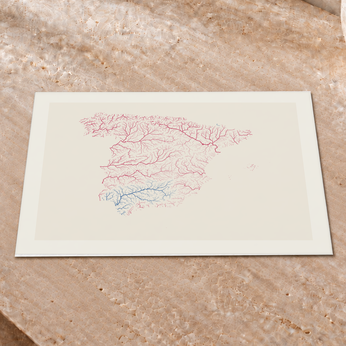 Beautiful Rivers — Espanha — Risografia, Impressão fine art · 30 × 40 cm, Margem branca