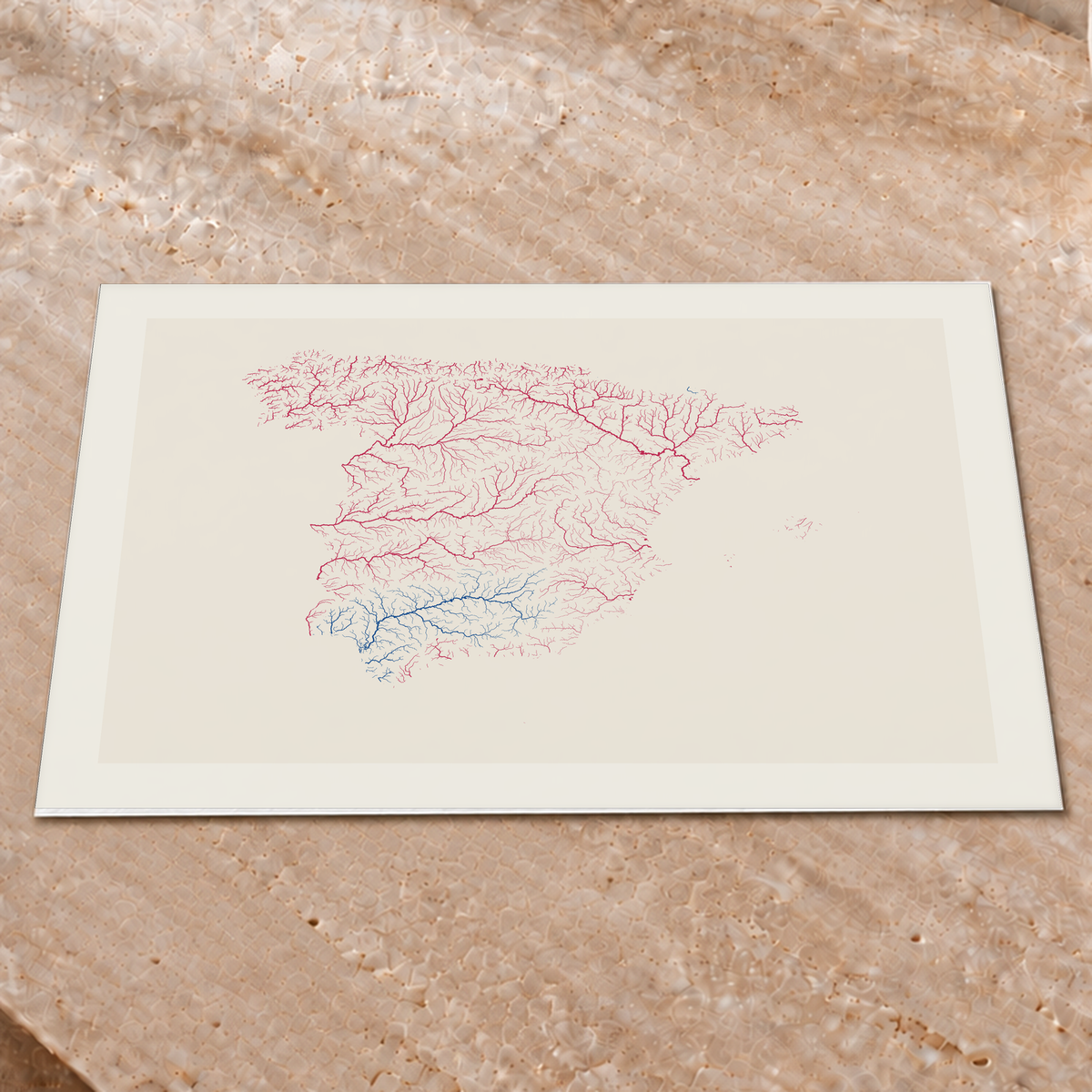 Beautiful Rivers — Espanha — Risografia, Impressão fine art · 45 × 60 cm, Margem branca