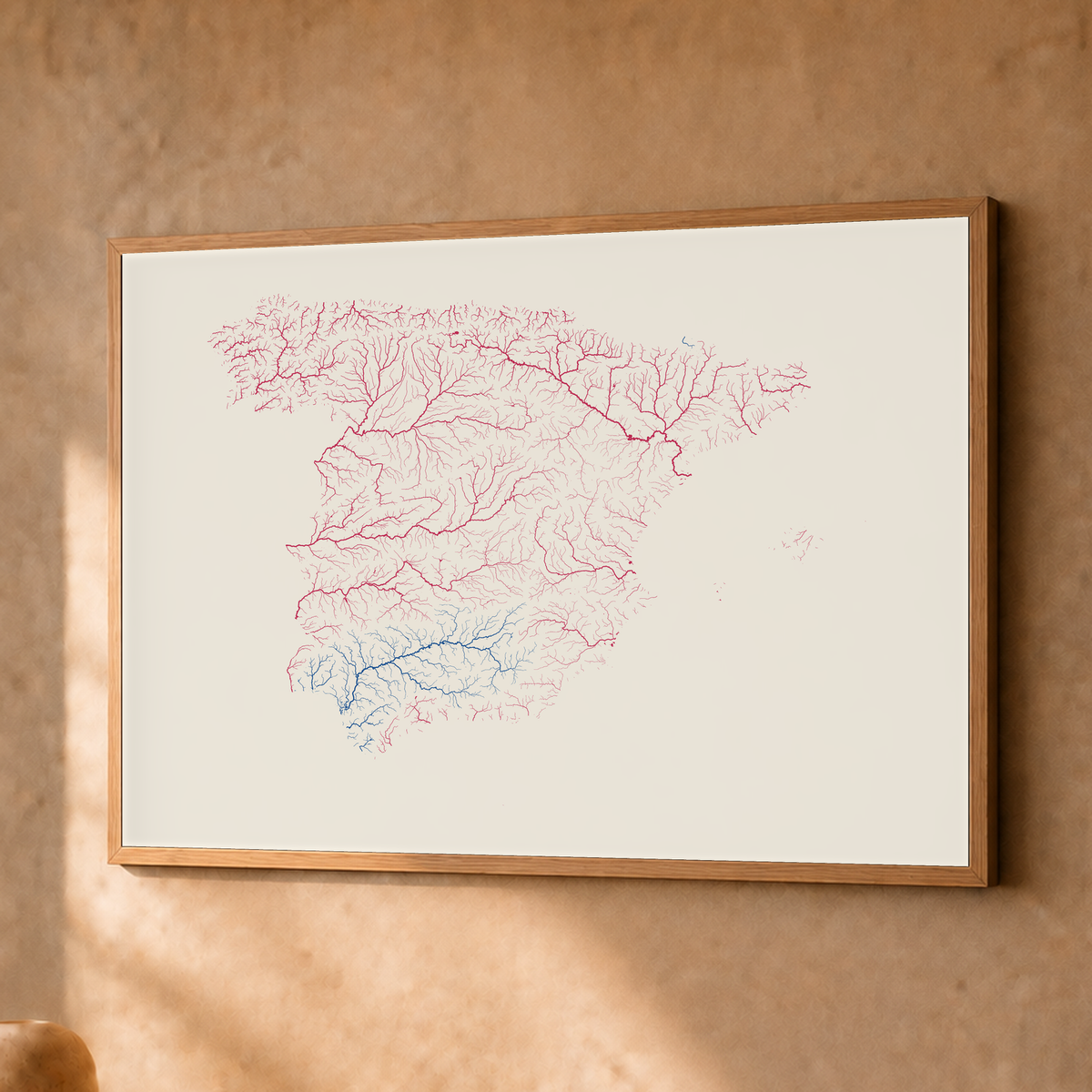 Beautiful Rivers — Espanha — Risografia, Fine art emoldurado · 30 × 40 cm, Natural · Sem margem