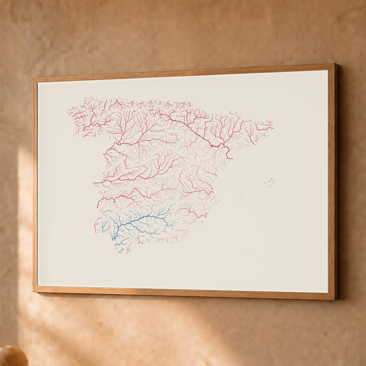 Beautiful Rivers — Espanha — Risografia, Fine art emoldurado · 45 × 60 cm, Natural · Sem margem