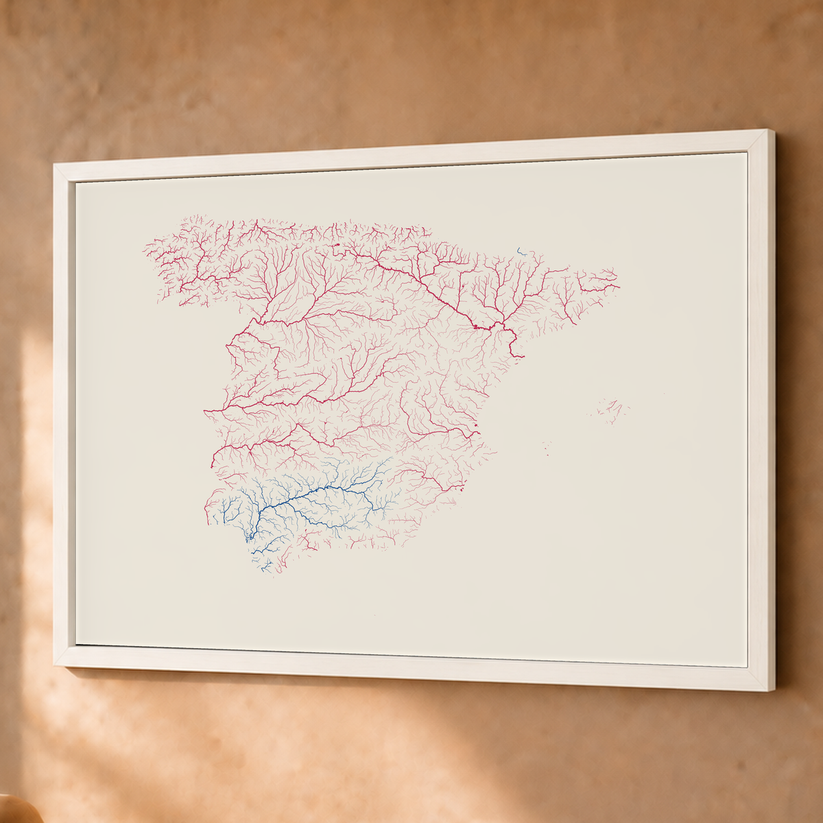 Beautiful Rivers — Espanha — Risografia, Fine art emoldurado · 60 × 80 cm, Branco · Sem margem