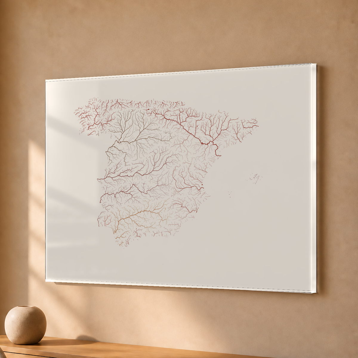 Beautiful Rivers — Espanha — Terracota e areia, Acrílico · 30 × 40 cm, Sem margem