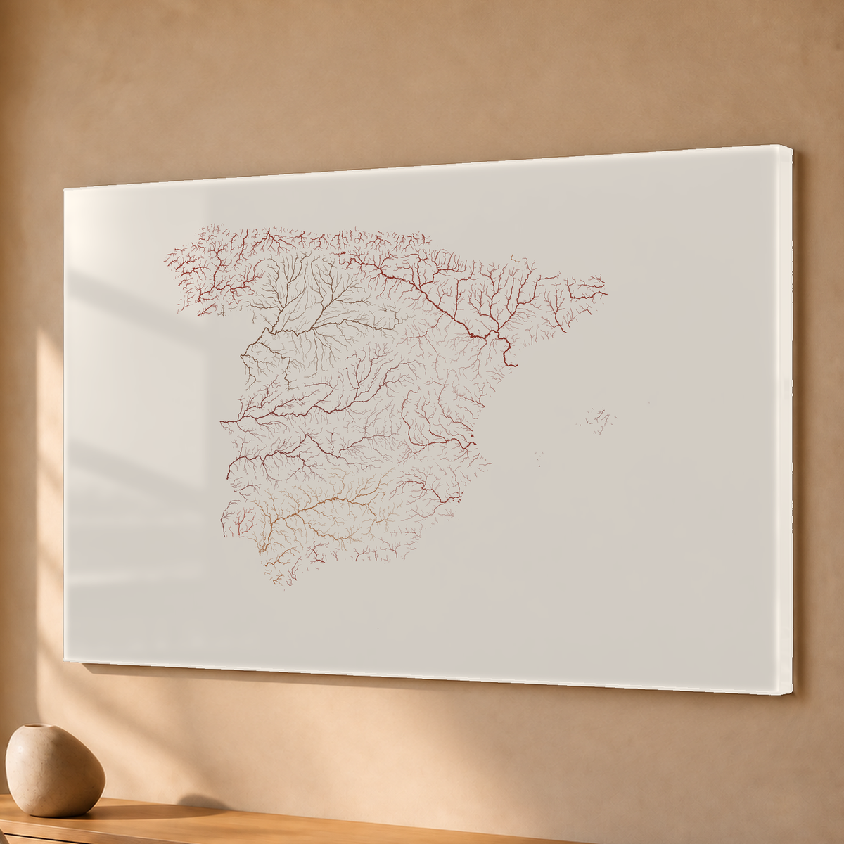 Beautiful Rivers — Espanha — Terracota e areia, Acrílico · 40 × 60 cm, Sem margem