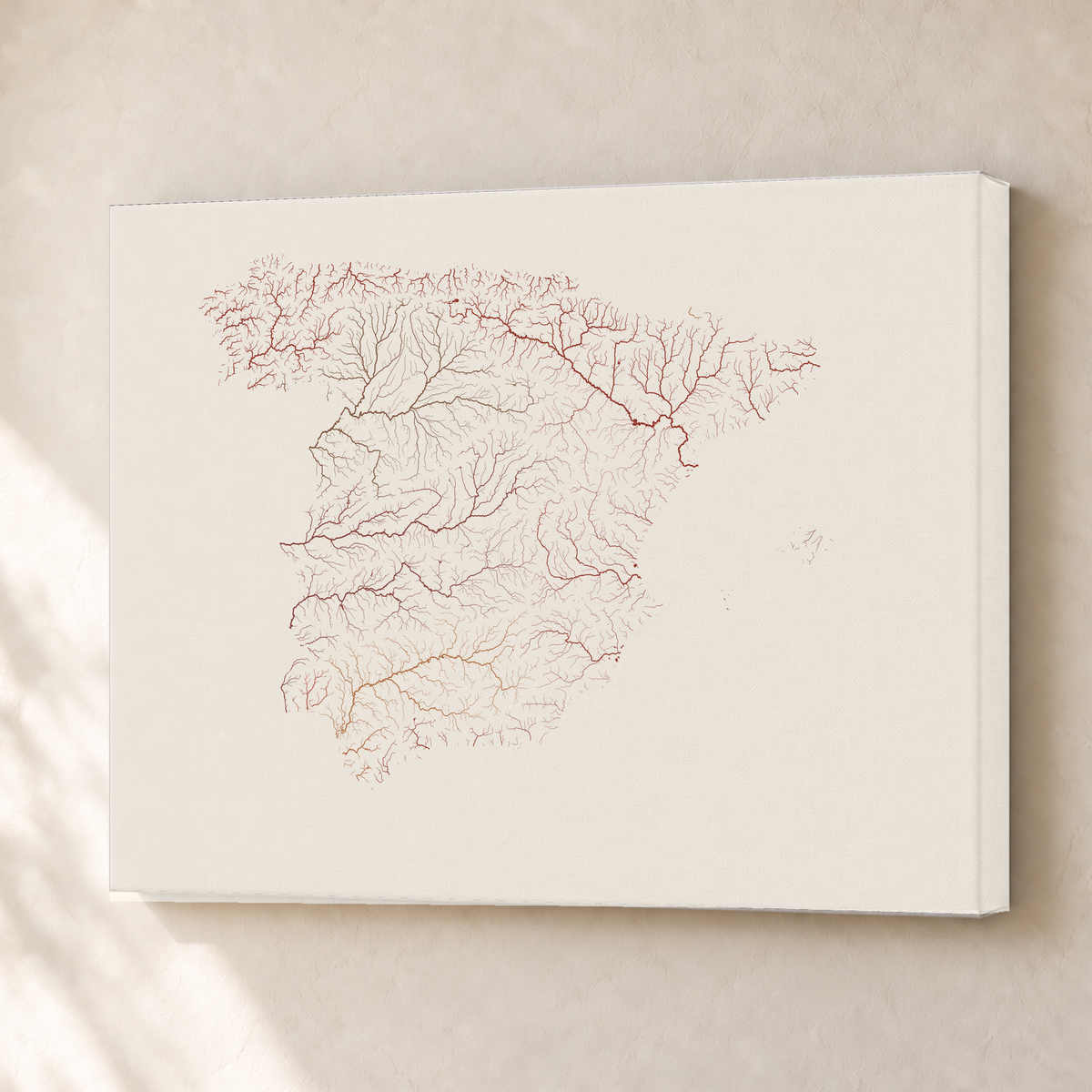 Beautiful Rivers — Espanha — Terracota e areia, Canvas · 30 × 40 cm, Sem margem