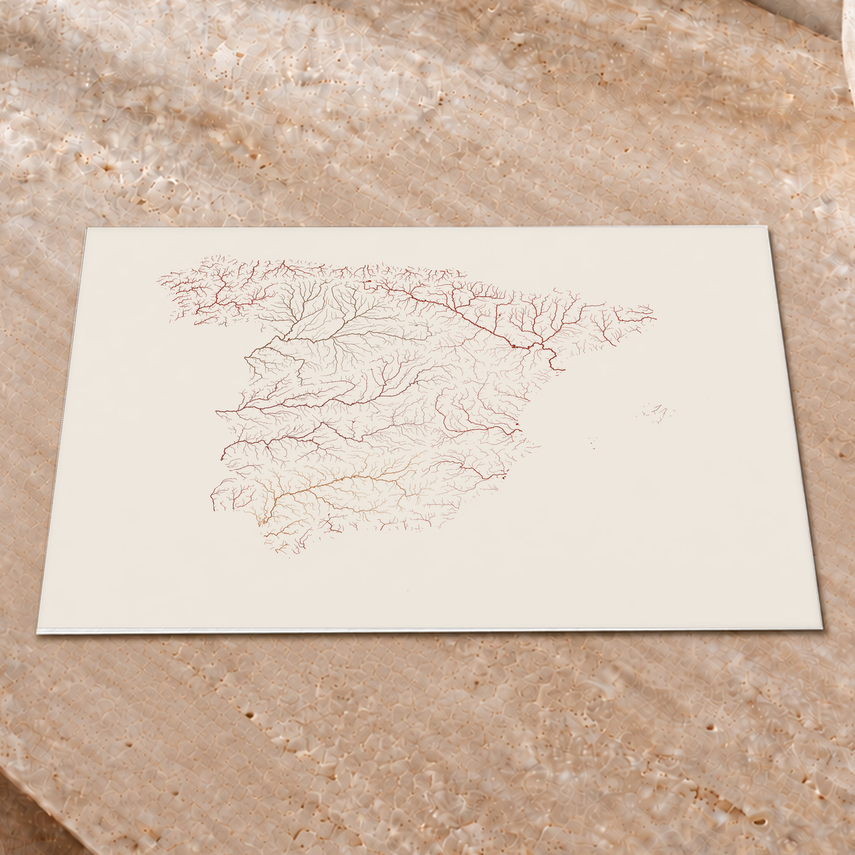 Beautiful Rivers — Espanha — Terracota e areia, Impressão fine art · 30 × 40 cm, Sem margem