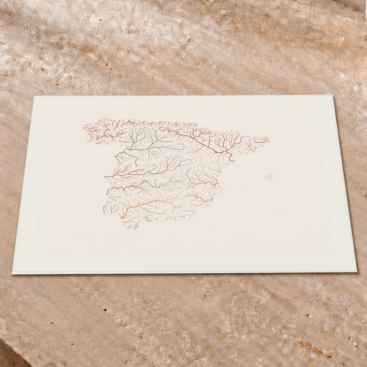 Beautiful Rivers — Espanha — Terracota e areia, Impressão fine art · 45 × 60 cm, Margem branca