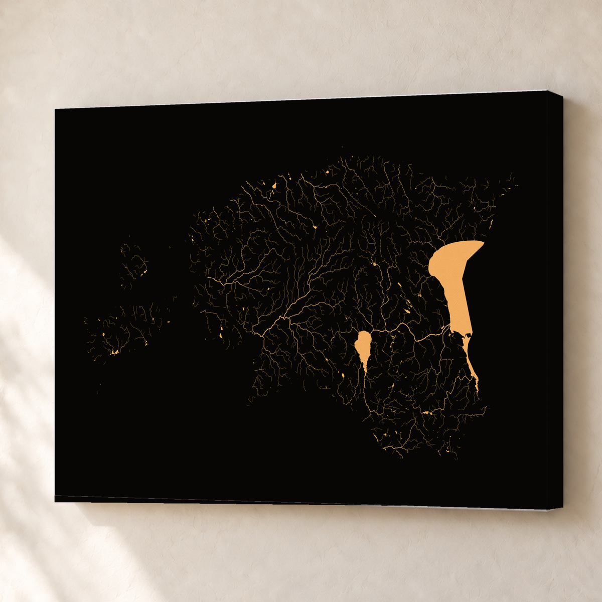 Beautiful Rivers — Estónia — Cobre, Canvas · 45 × 60 cm, Sem margem