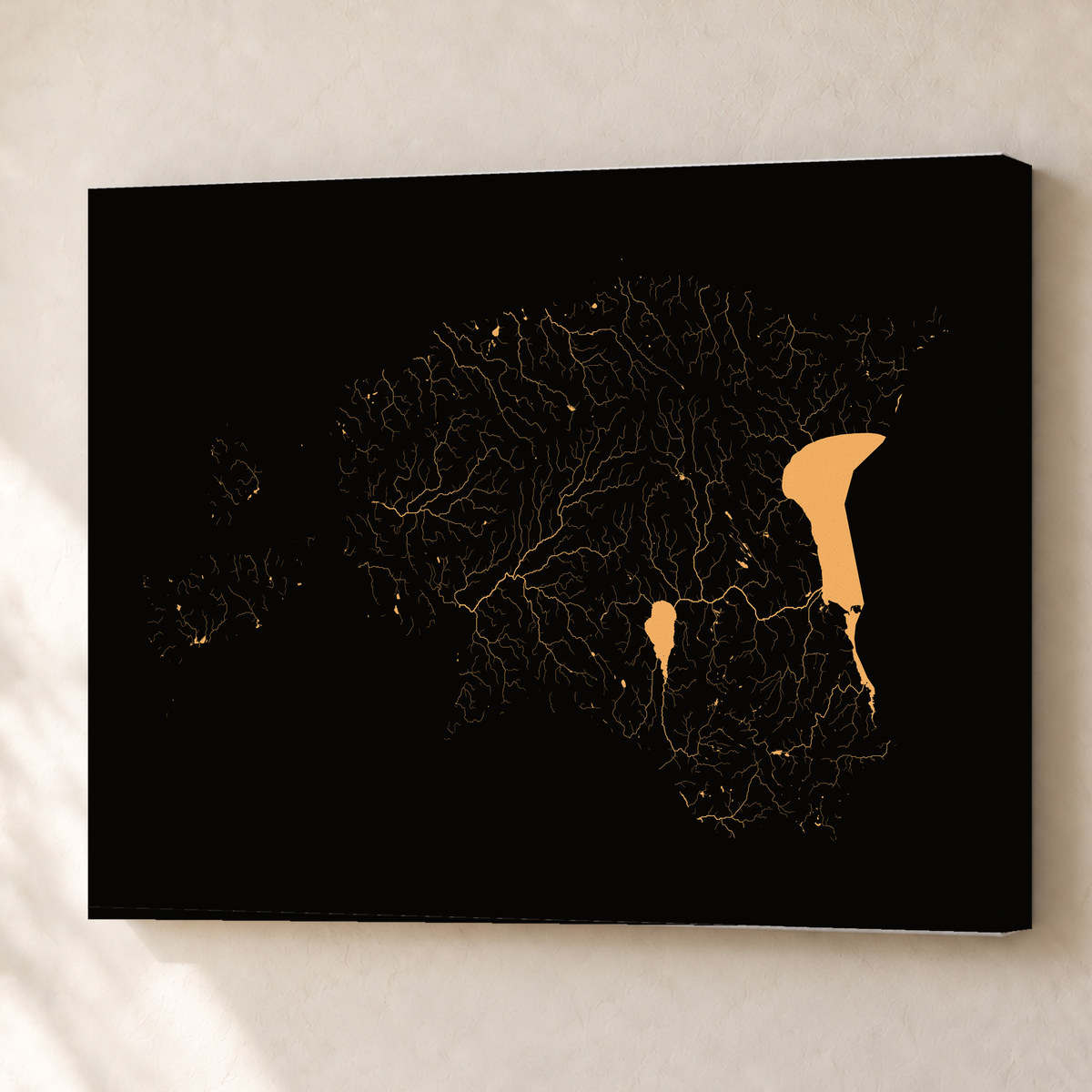 Beautiful Rivers — Estónia — Cobre, Canvas · 60 × 80 cm, Sem margem