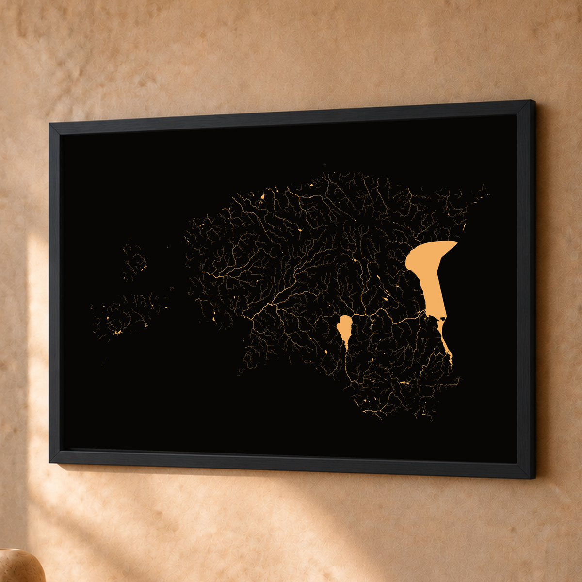 Beautiful Rivers — Estónia — Cobre, Fine art emoldurado · 30 × 40 cm, Preto · Sem margem