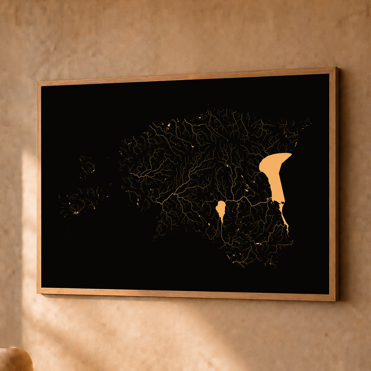 Beautiful Rivers — Estónia — Cobre, Fine art emoldurado · 30 × 40 cm, Natural · Sem margem