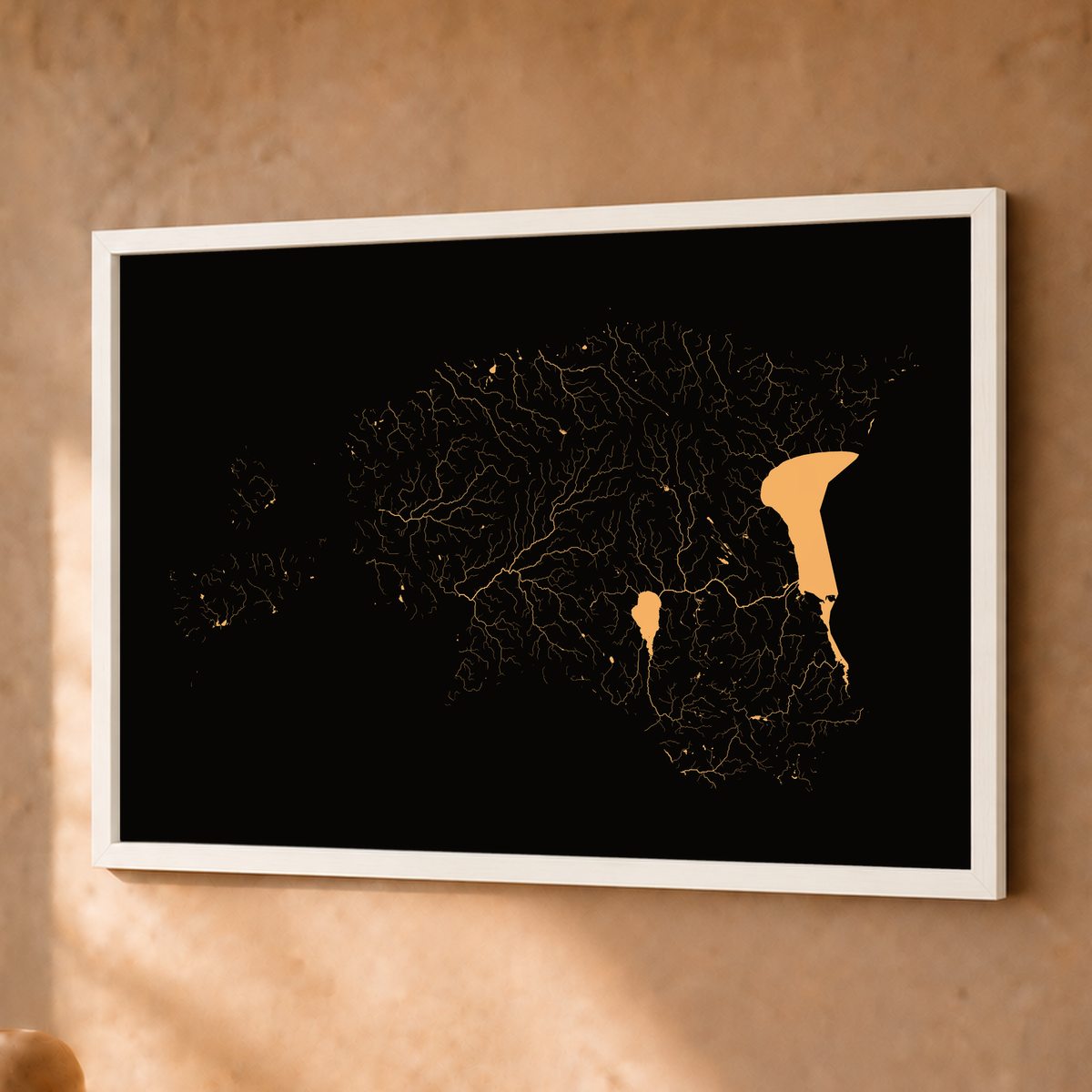 Beautiful Rivers — Estónia — Cobre, Fine art emoldurado · 30 × 40 cm, Branco · Sem margem