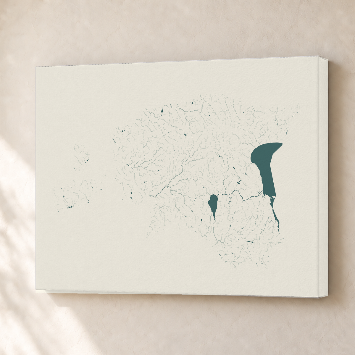 Beautiful Rivers — Estónia — Natural e luminosa, Canvas · 30 × 40 cm, Sem margem