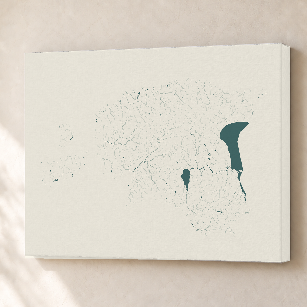 Beautiful Rivers — Estónia — Natural e luminosa, Canvas · 60 × 80 cm, Sem margem