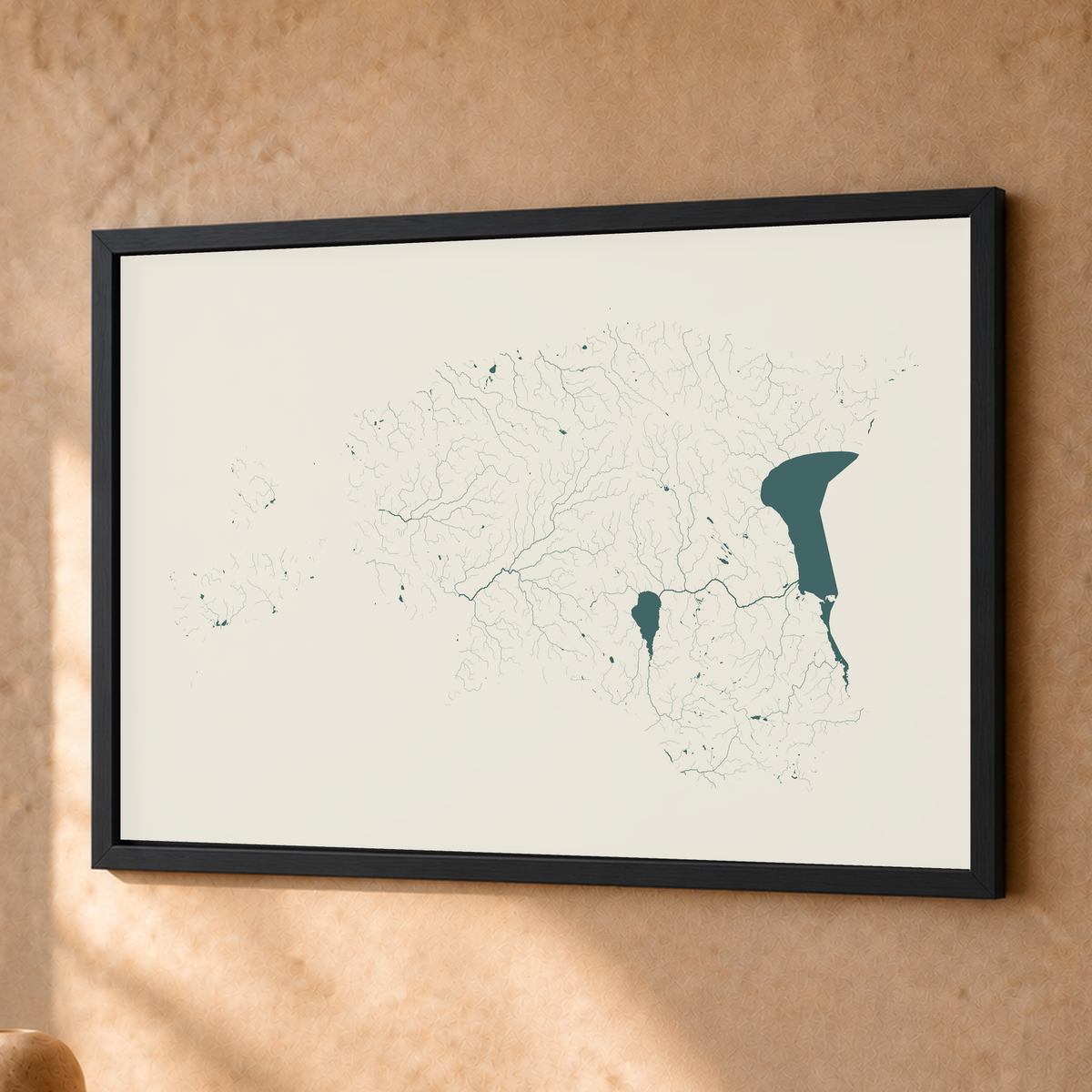Beautiful Rivers — Estónia — Natural e luminosa, Fine art emoldurado · 30 × 40 cm, Preto · Sem margem
