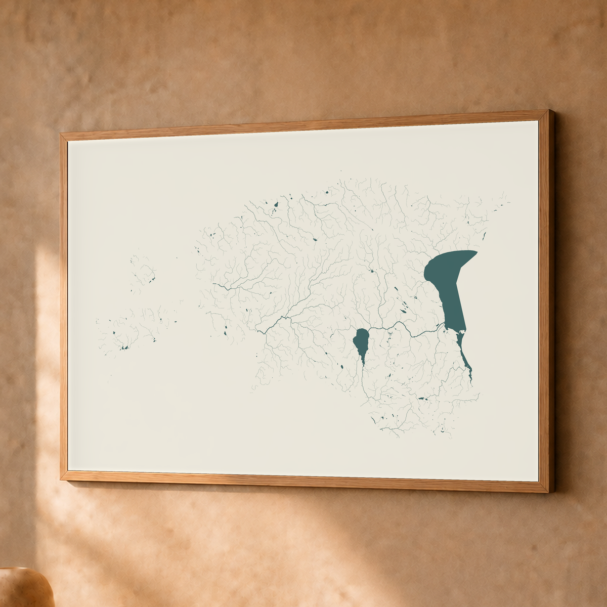 Beautiful Rivers — Estónia — Natural e luminosa, Fine art emoldurado · 30 × 40 cm, Natural · Sem margem