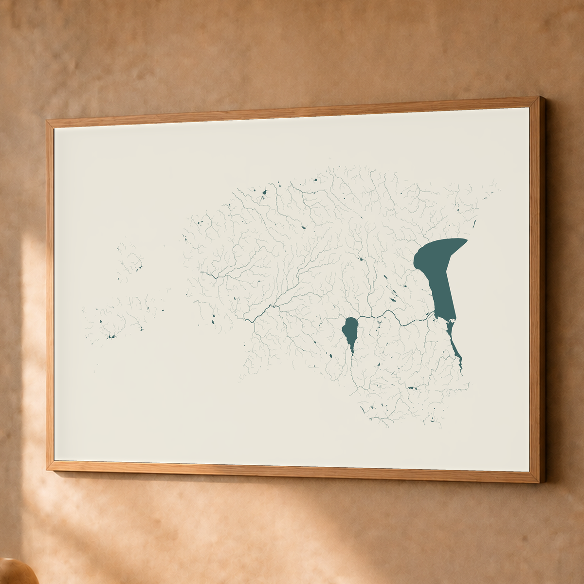 Beautiful Rivers — Estónia — Natural e luminosa, Fine art emoldurado · 60 × 80 cm, Natural · Sem margem