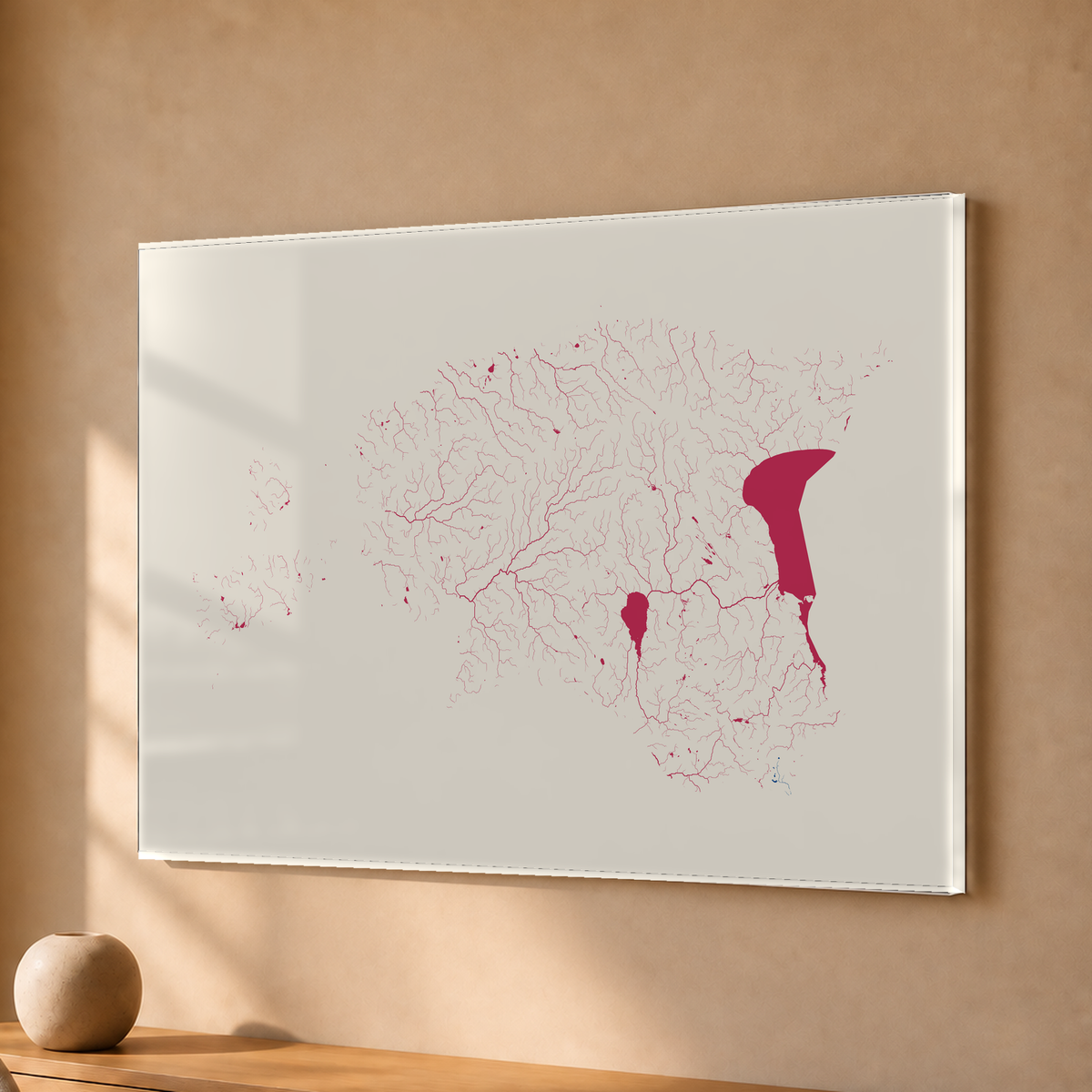 Beautiful Rivers — Estónia — Risografia, Acrílico · 30 × 40 cm, Sem margem