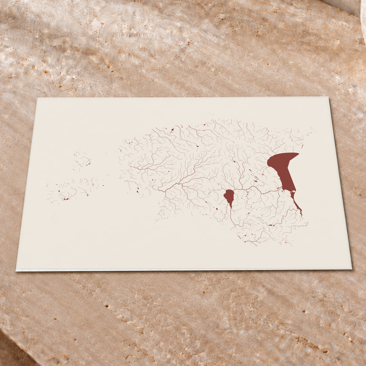 Beautiful Rivers — Estónia — Terracota e areia, Impressão fine art · 30 × 40 cm, Sem margem