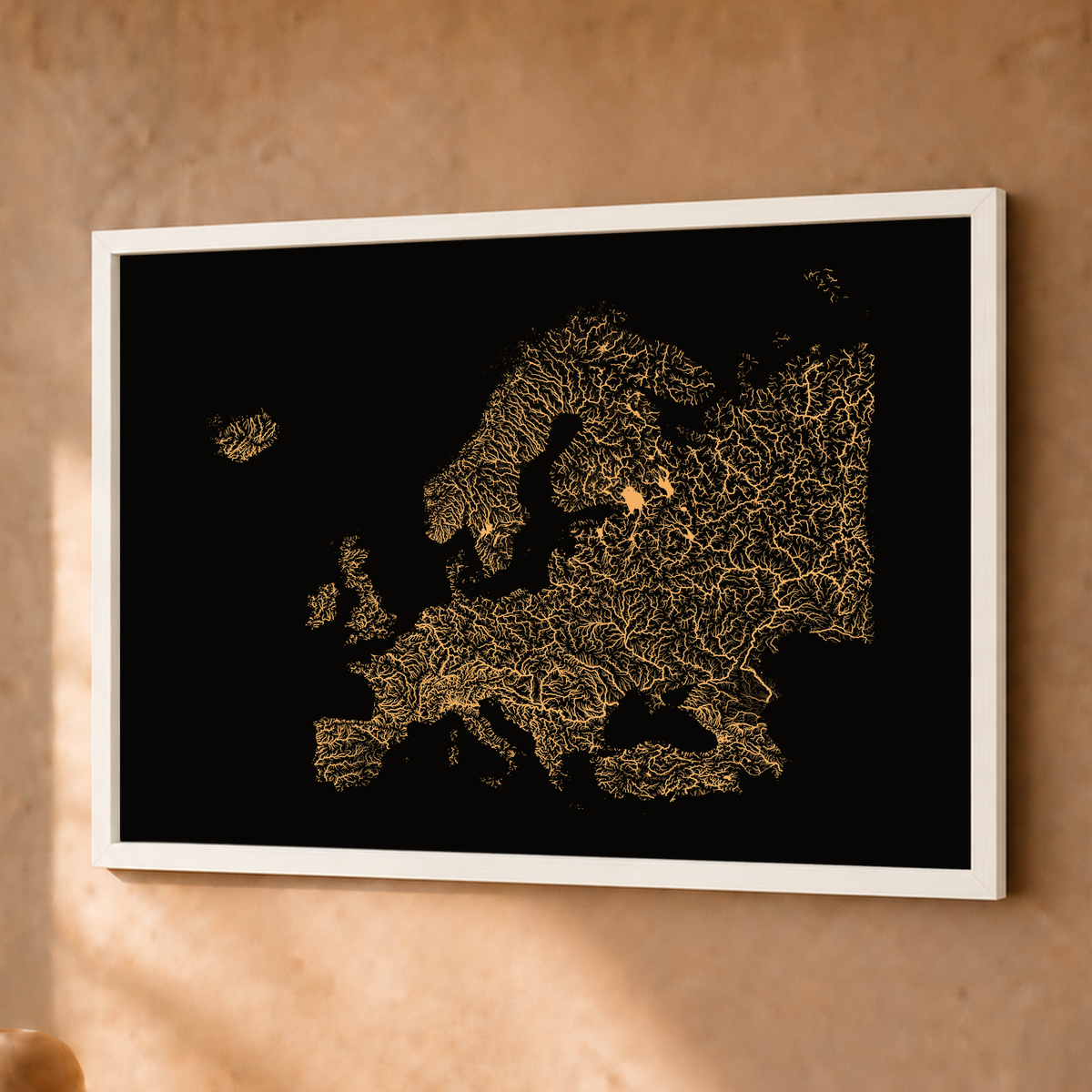 Beautiful Rivers — Europa — Cobre, Fine art emoldurado · 30 × 40 cm, Branco · Sem margem