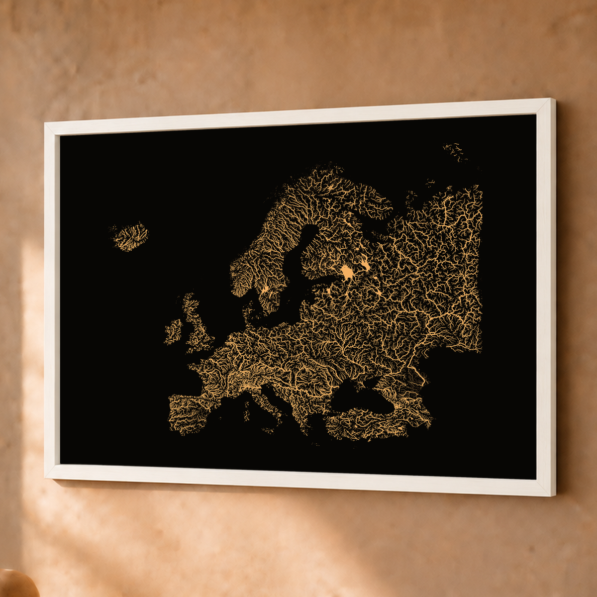 Beautiful Rivers — Europa — Cobre, Fine art emoldurado · 45 × 60 cm, Branco · Sem margem