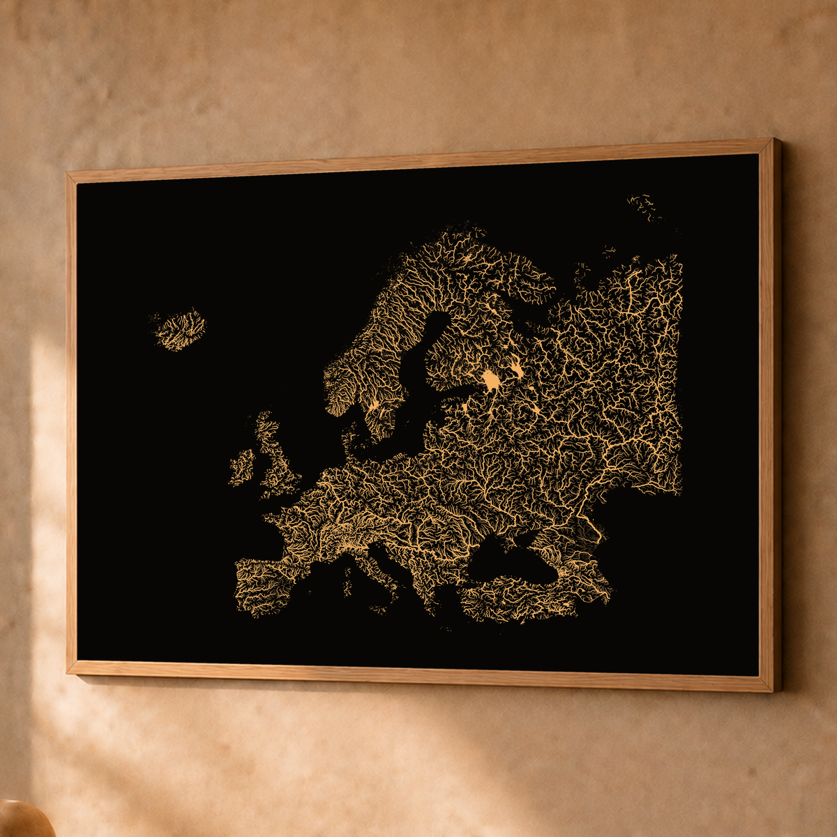 Beautiful Rivers — Europa — Cobre, Fine art emoldurado · 60 × 80 cm, Natural · Sem margem