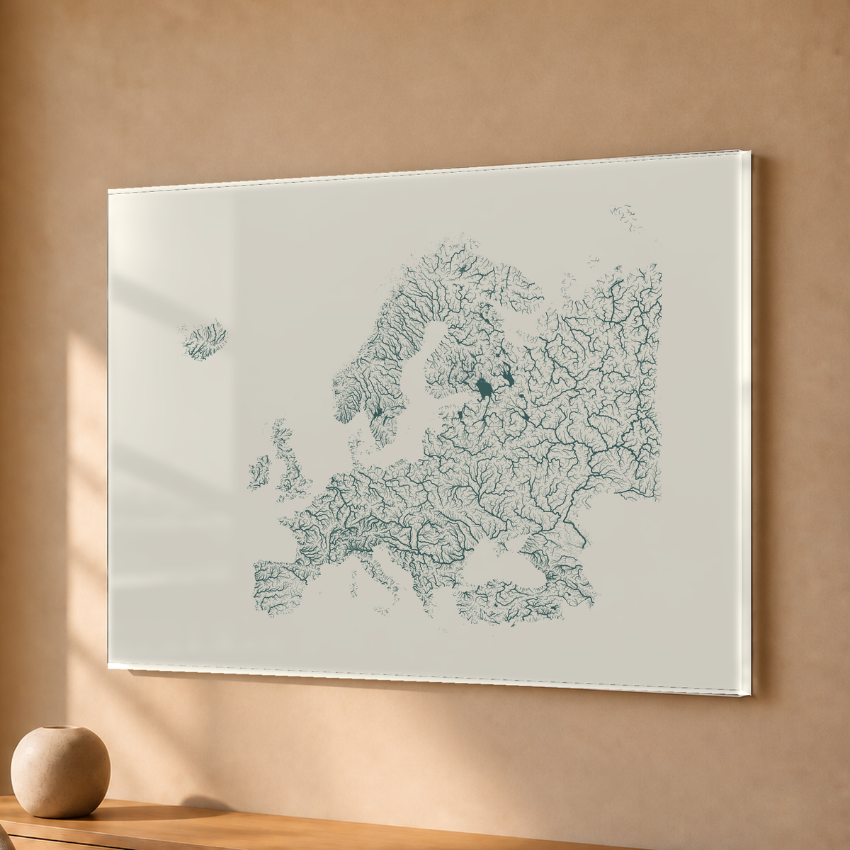 Beautiful Rivers — Europa — Natural e luminosa, Acrílico · 30 × 40 cm, Sem margem