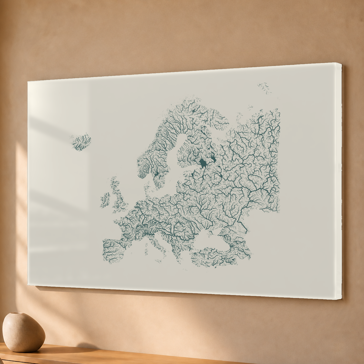Beautiful Rivers — Europa — Natural e luminosa, Acrílico · 40 × 60 cm, Sem margem