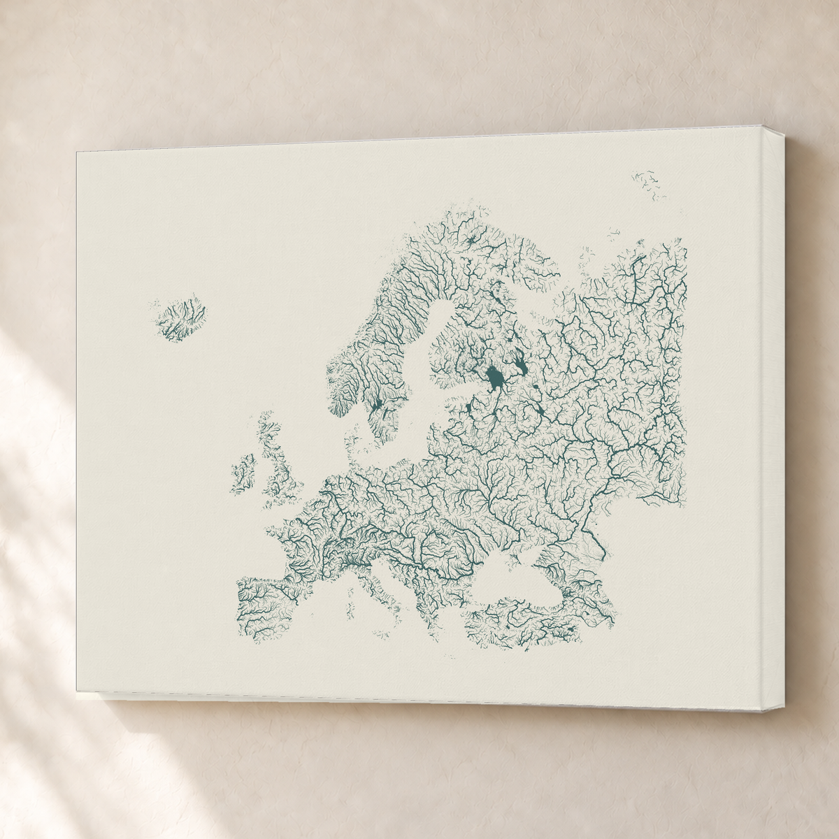 Beautiful Rivers — Europa — Natural e luminosa, Canvas · 45 × 60 cm, Sem margem