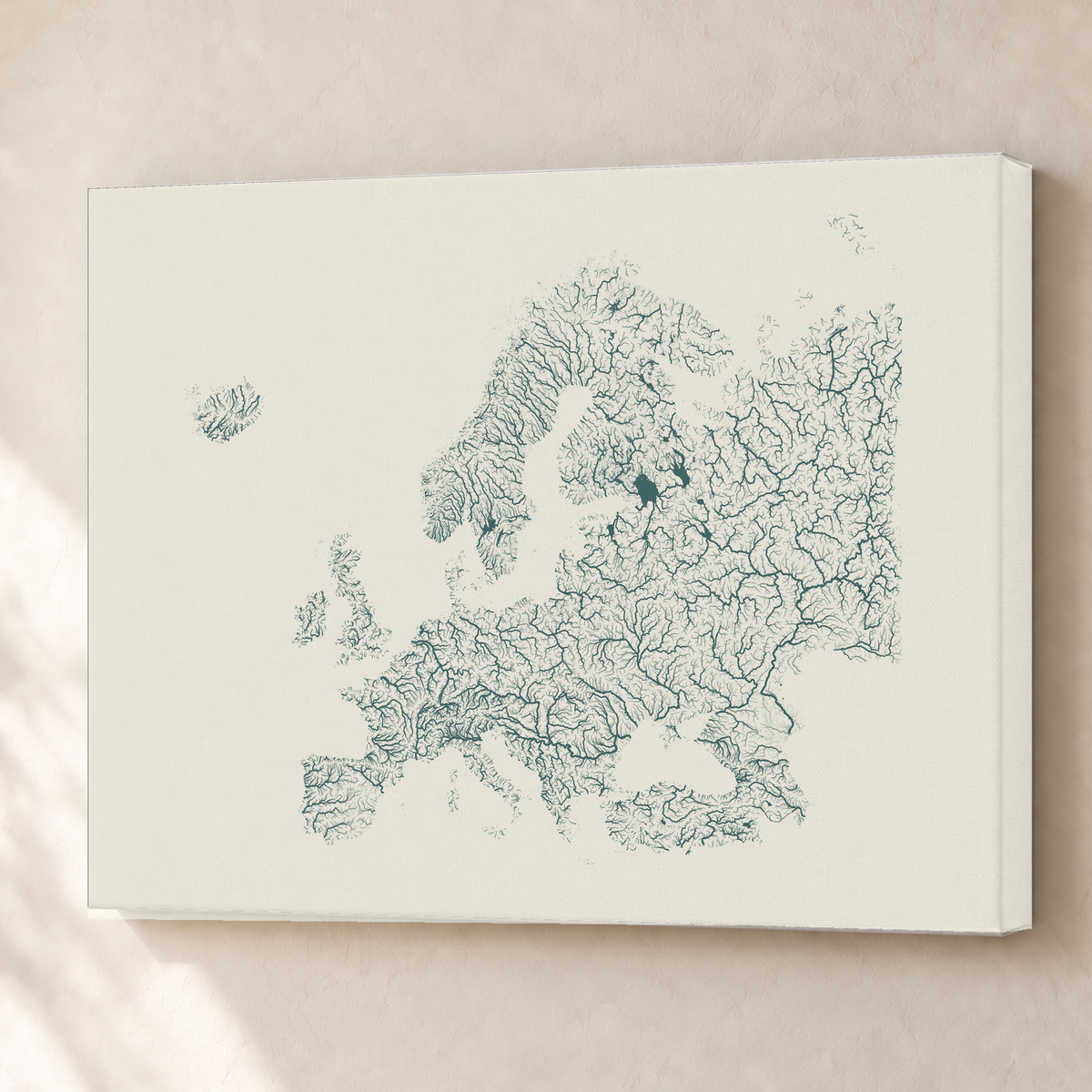 Beautiful Rivers — Europa — Natural e luminosa, Canvas · 60 × 80 cm, Sem margem