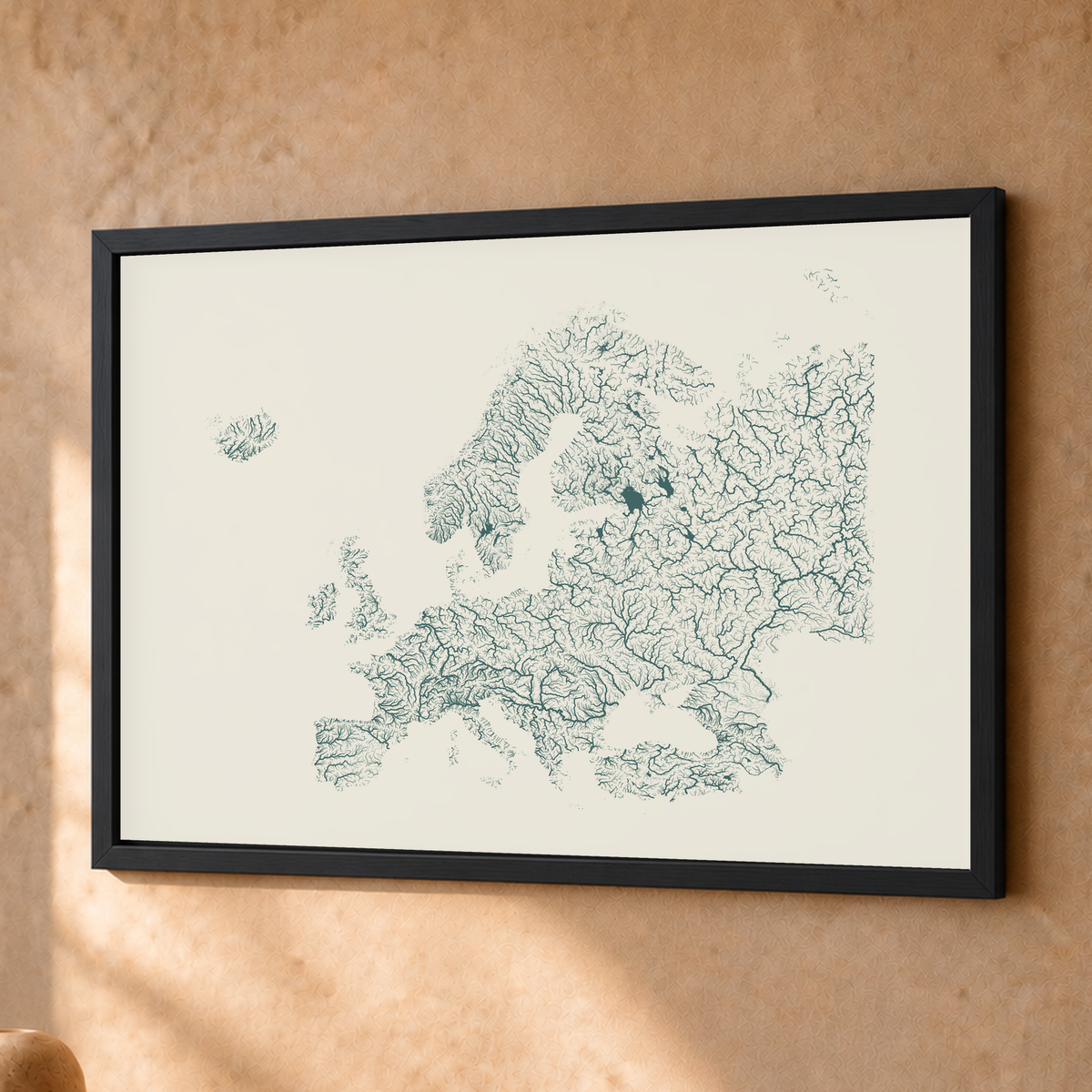 Beautiful Rivers — Europa — Natural e luminosa, Fine art emoldurado · 30 × 40 cm, Preto · Sem margem