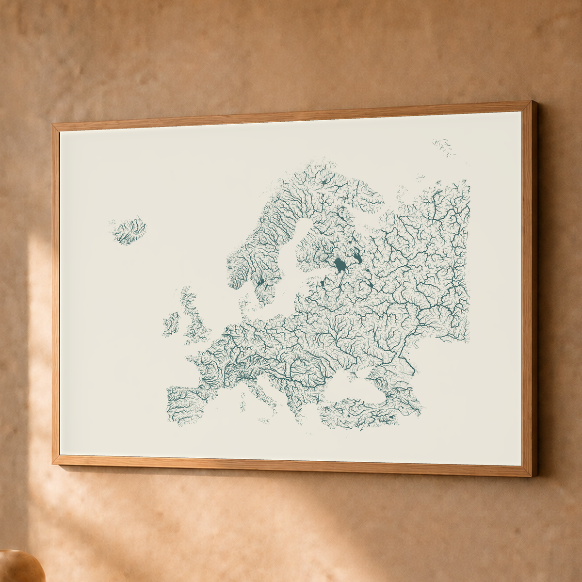 Beautiful Rivers — Europa — Natural e luminosa, Fine art emoldurado · 45 × 60 cm, Natural · Sem margem
