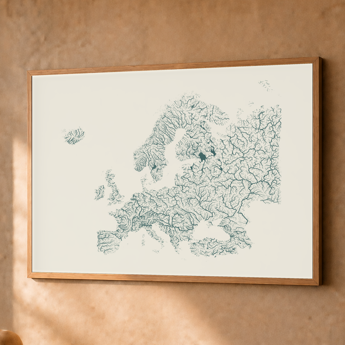 Beautiful Rivers — Europa — Natural e luminosa, Fine art emoldurado · 60 × 80 cm, Natural · Sem margem