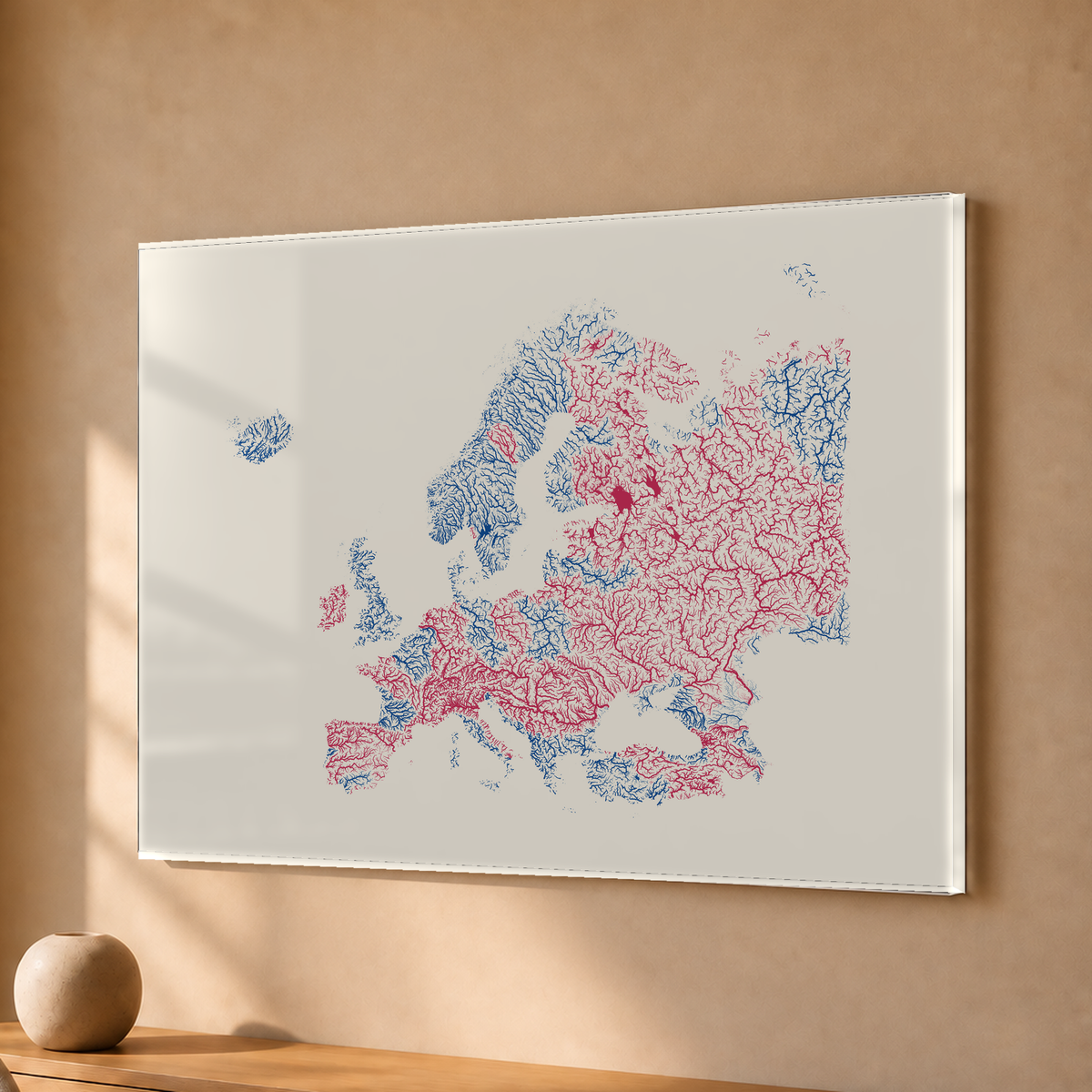 Beautiful Rivers — Europa — Risografia, Acrílico · 30 × 40 cm, Sem margem