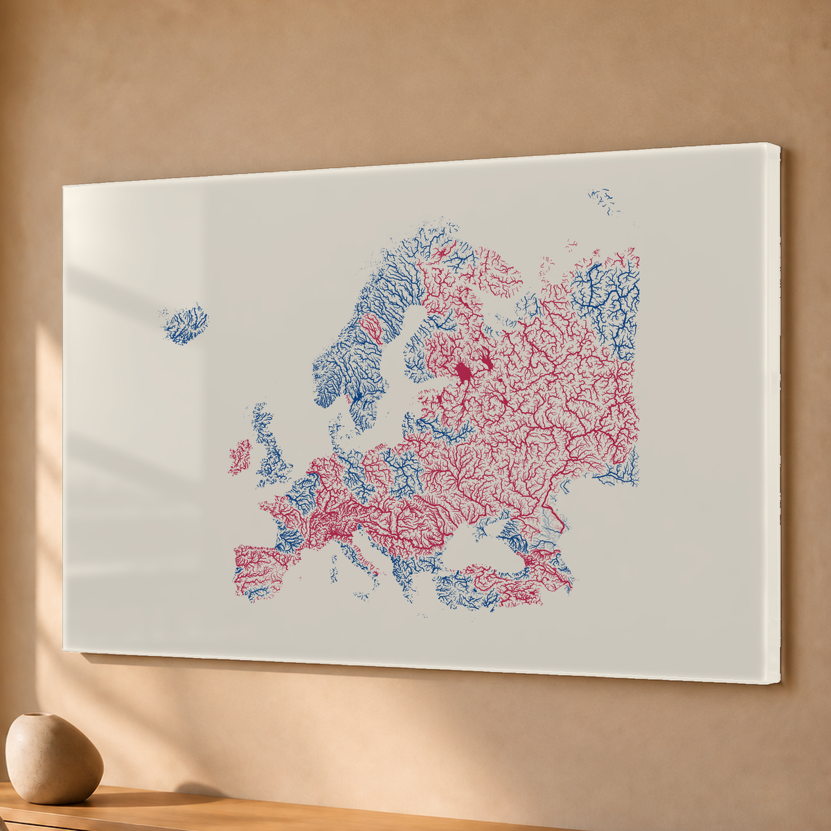 Beautiful Rivers — Europa — Risografia, Acrílico · 40 × 60 cm, Sem margem