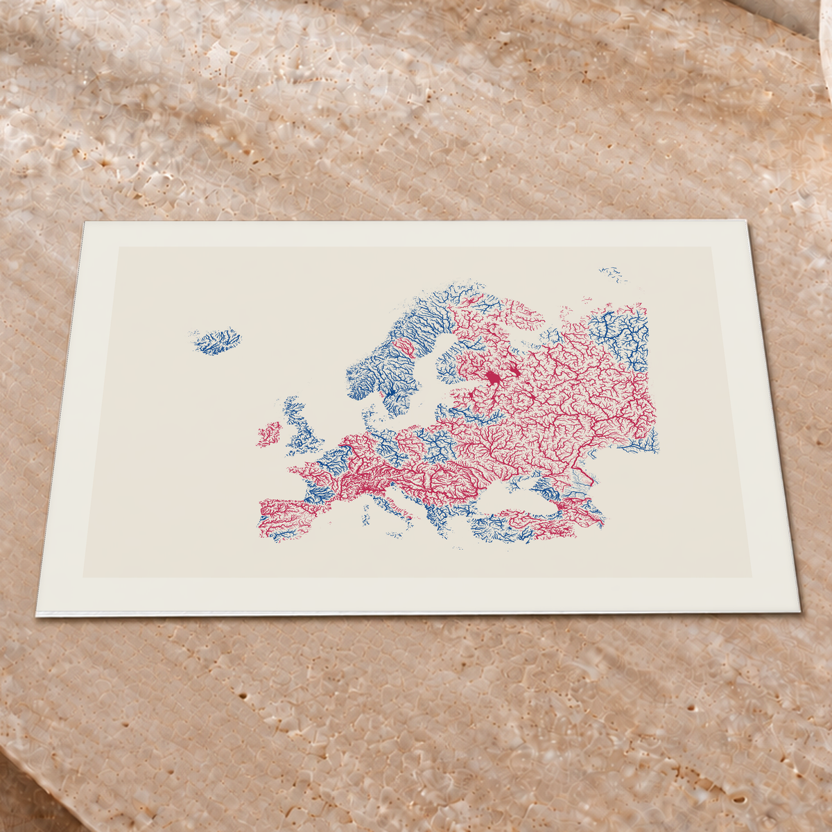 Beautiful Rivers — Europa — Risografia, Impressão fine art · 30 × 40 cm, Margem branca