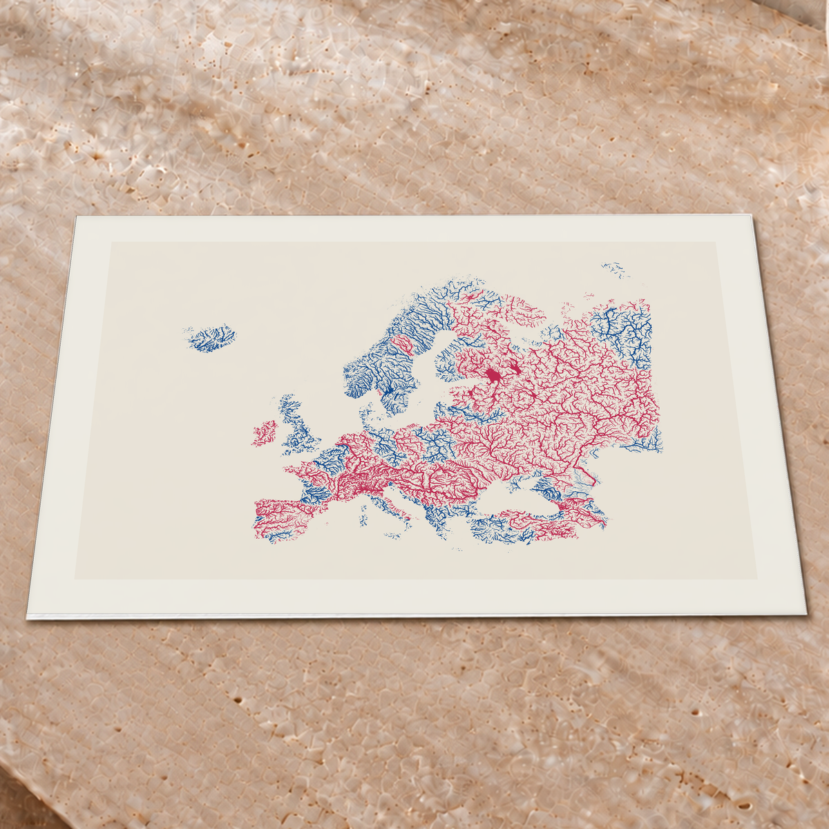 Beautiful Rivers — Europa — Risografia, Impressão fine art · 45 × 60 cm, Margem branca