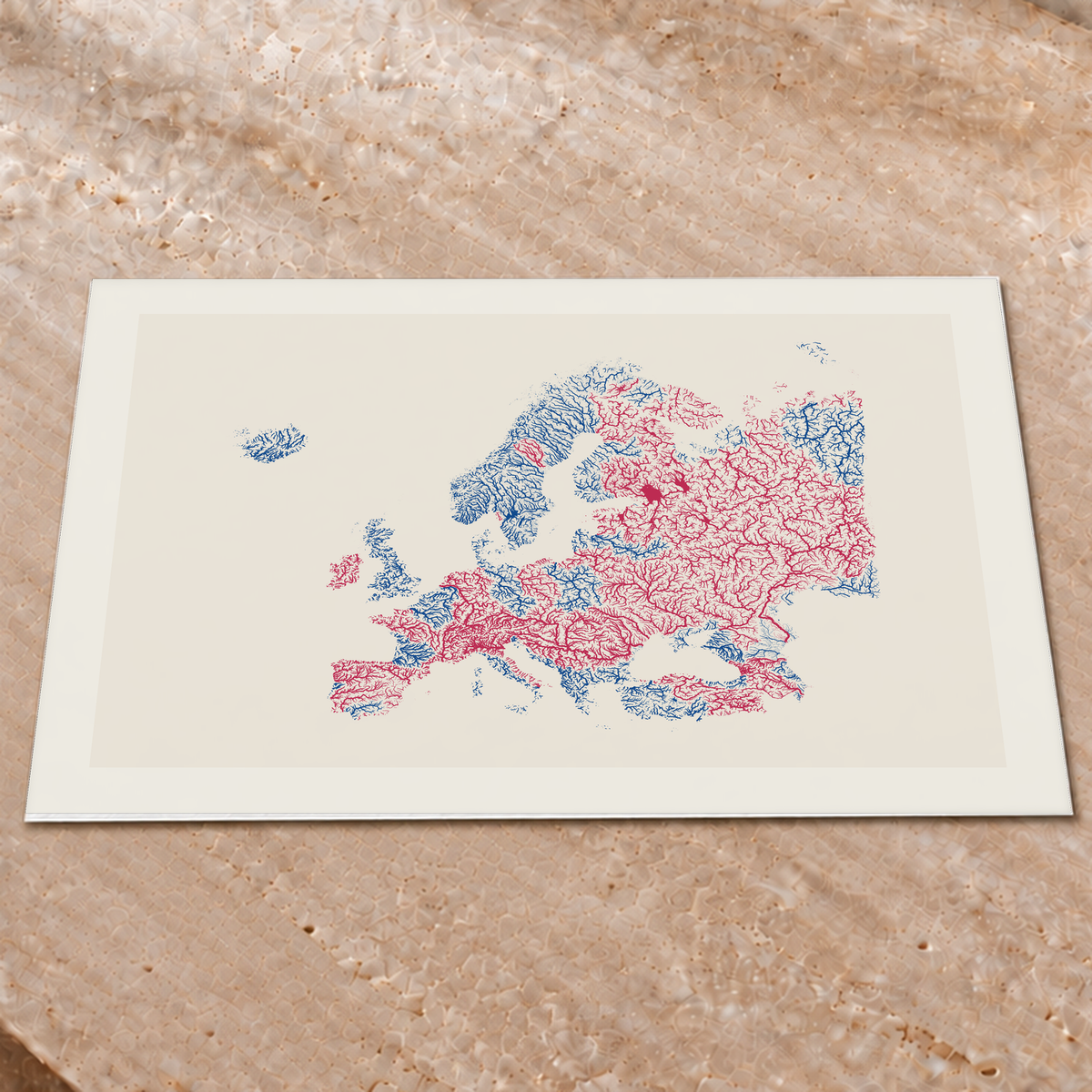 Beautiful Rivers — Europa — Risografia, Impressão fine art · 60 × 80 cm, Margem branca