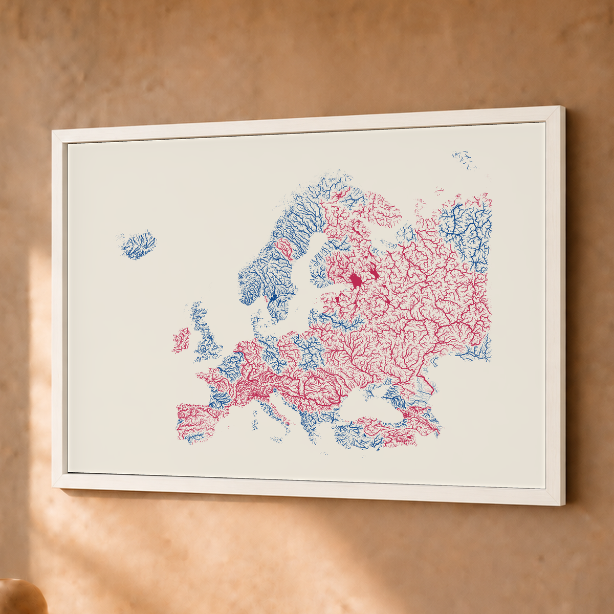 Beautiful Rivers — Europa — Risografia, Fine art emoldurado · 30 × 40 cm, Branco · Sem margem