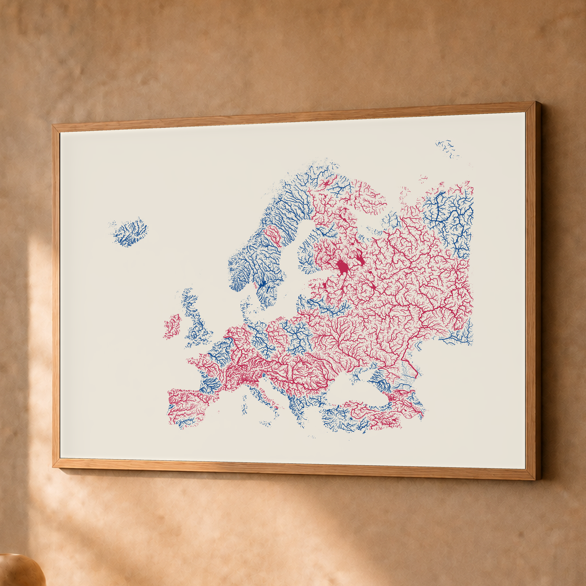 Beautiful Rivers — Europa — Risografia, Fine art emoldurado · 45 × 60 cm, Natural · Sem margem