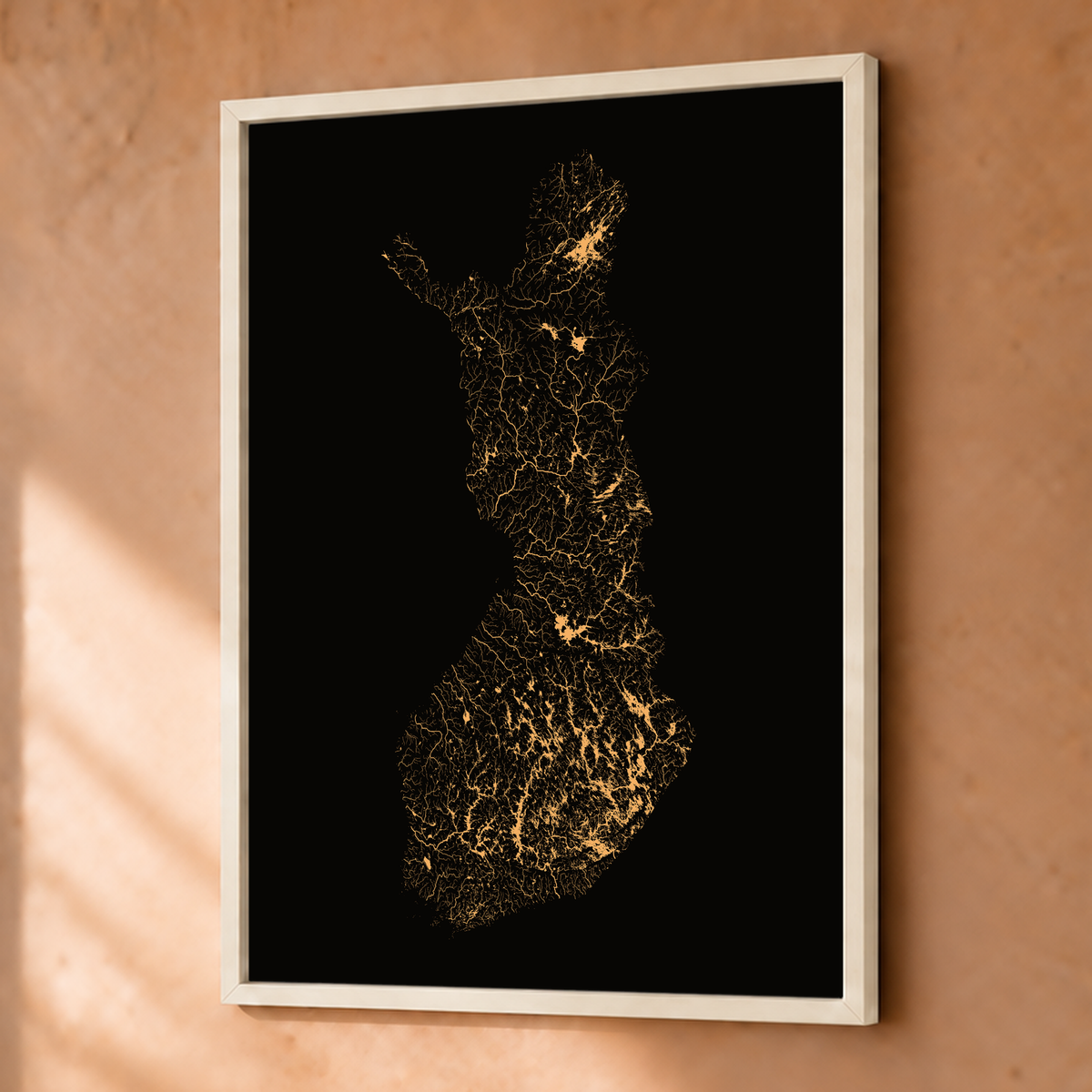 Beautiful Rivers — Finlândia — Cobre, Fine art emoldurado · 30 × 40 cm, Branco · Sem margem