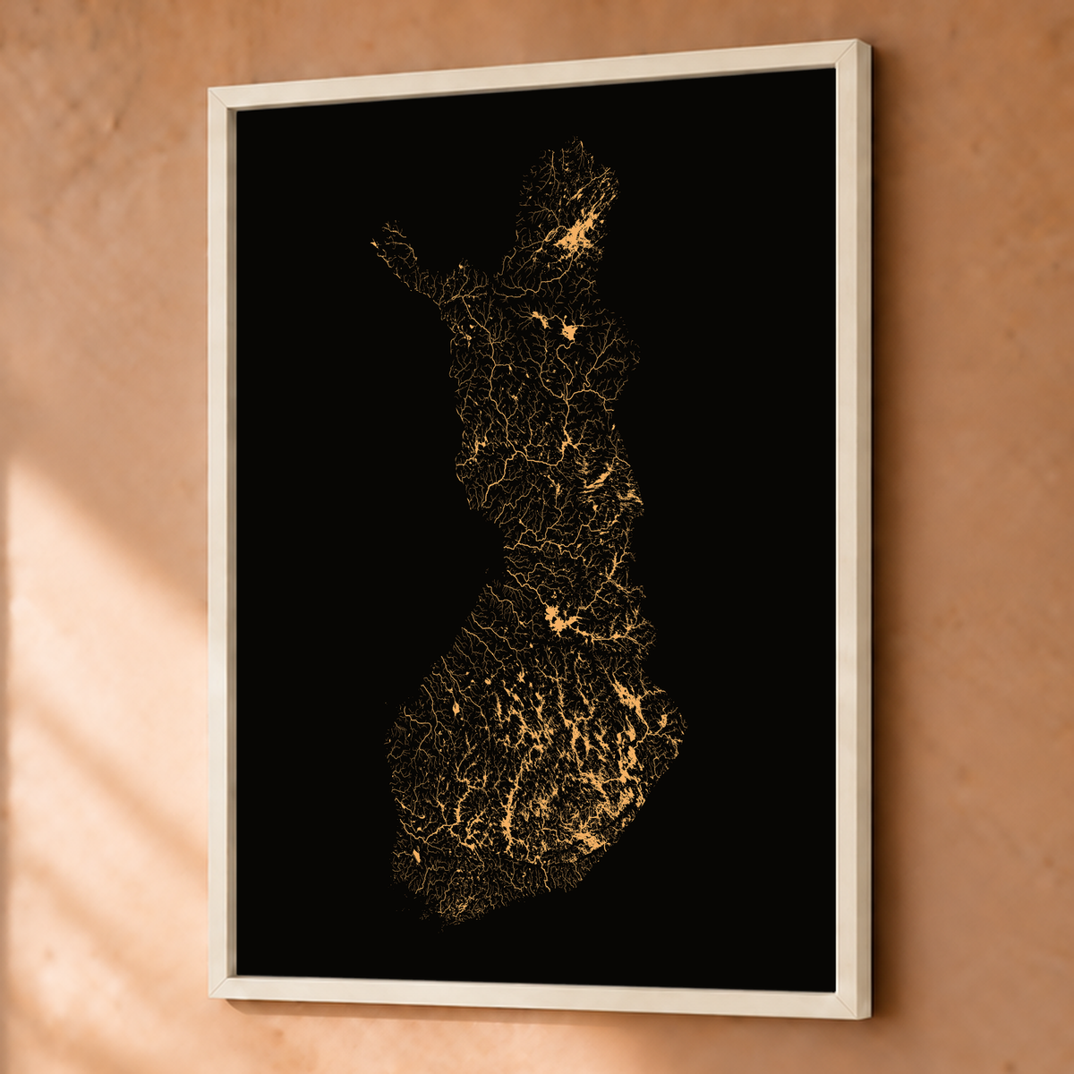 Beautiful Rivers — Finlândia — Cobre, Fine art emoldurado · 45 × 60 cm, Branco · Sem margem
