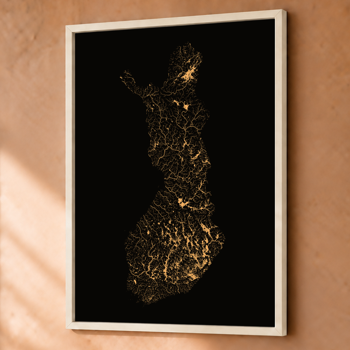 Beautiful Rivers — Finlândia — Cobre, Fine art emoldurado · 60 × 80 cm, Branco · Sem margem